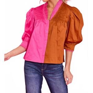 NEW ALDEN ADAIR blake top in colorblock